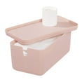 iDesign Cade Lidded Storage Bin, Blush