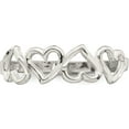 thumbnail image 5 of Sterling Silver D/C Heart Ring (Size 8) Made In United States qr108-8, 5 of 5