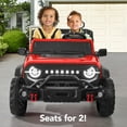 thumbnail image 4 of Best Choice Products Kids 24V 2-Seater Electric Ride-On Car Truck w/ Parent Control, Bluetooth, LED Lights - Red, 4 of 10