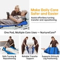 thumbnail image 2 of NurtureCare Positioning Bed Pad with Handles, 3-Layer Nylon, Washable, 48" x 40", Lake Blue, 2 of 10