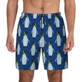 thumbnail image 2 of Goofa Beautiful King Penguin Pattern Printed Men's Swim Trunks Board Shorts Quick Dry Mens Swimming Trunks with Compression Liner,Breathable Fit Hawaii Beach Shorts-, 2 of 9