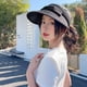 thumbnail image 5 of Sombrero de protección solar con parte superior vacía y ajustable de 55 a 60 cm de circunferencia para mujer, sombrero para el sol de verano para exteriores con lazo, 5 of 6