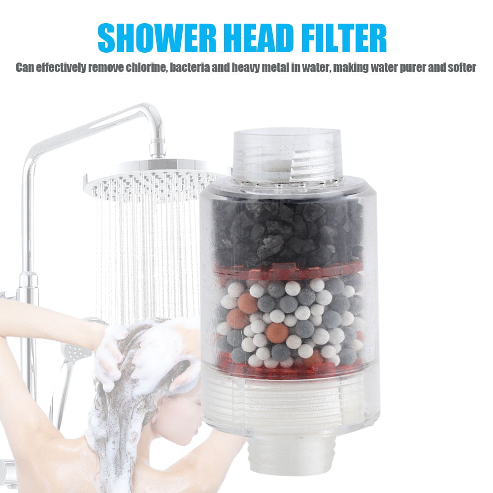 Shower Head In-Line Filter Cartridge Water Softener Purifier Chlorine Remover 