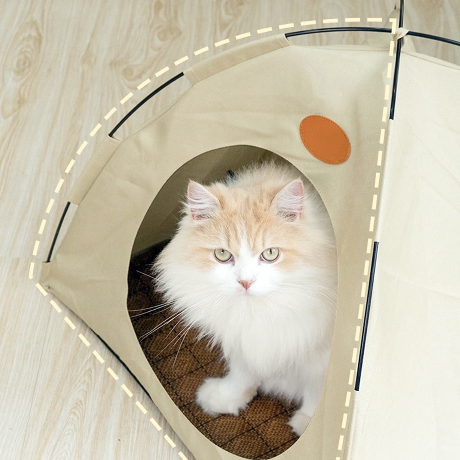 Foldable Enclosed Pet Kennel Tent with Removable Cushion for Indoor and Outdoor Use Breathable Washable Dog Cat Bed