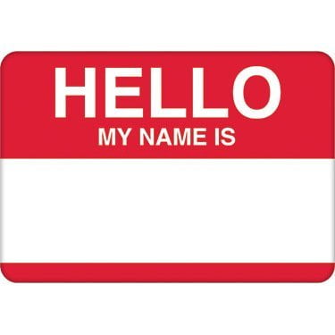 Amscan 457001 Party Name Tags, 2 1/2 x 3 1/2 inches, Red