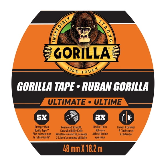 Gorilla Tape Ultimate, 18m/20yd, Black