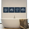 thumbnail image 5 of Coral Canvas Wall Art Prints Ocean Navy Blue Coastal Artwork Beach Home Decor Picture Framed Ready to Hang 12"x12"x4 Pieces, 5 of 6