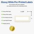 thumbnail image 3 of Avery Labels, 1" x 2-5/8", Glossy White, Gold Border w/ Gold Dots, 160ct, 3 of 10