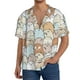 thumbnail image 1 of Fotbe Lovely Bear Camisa Estampada de Manga Corta para Hombre, Casual de Verano, Estilo Playero, Sin Arrugas-Large, 1 of 5