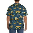 thumbnail image 7 of Balery Modern Excavator Men's Casual Button Down Shirt Short Sleeve Textured Summer Cuban Beach Shirts-Medium, 7 of 7