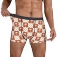 thumbnail image 2 of Salouo Brown Palms Print Men's Boxer Briefs,Breathable Underwear Elastic Waistband Briefs for Men -XX-Large, 2 of 8