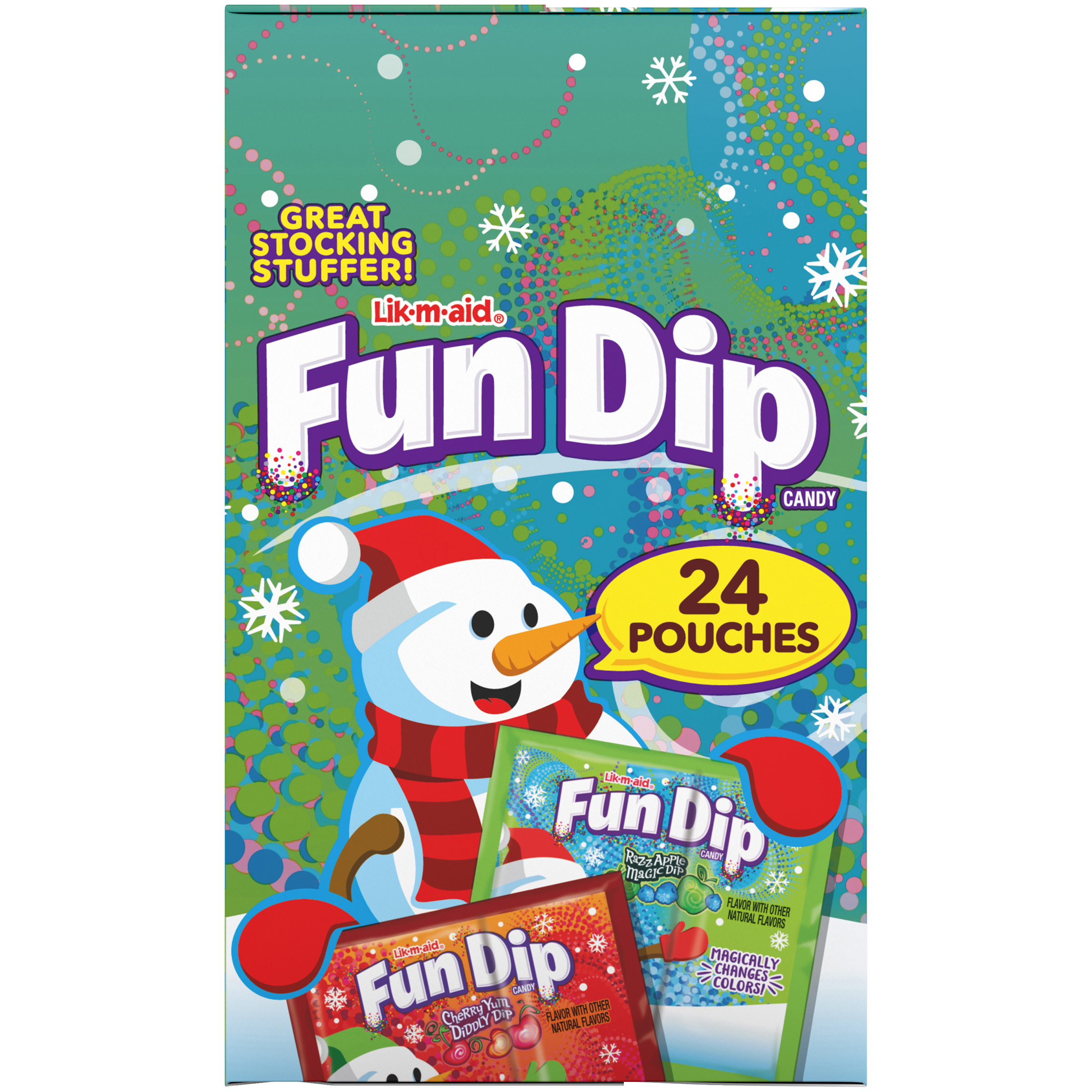 Fun Dip Candy Holiday Variety Pack, Holiday Candy, Christmas Stocking Stuffers 24 Pouches, 10.3oz - image 2 of 11