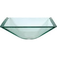 thumbnail image 3 of KRAUS Square Glass Vessel Sink in Clear with Pop-Up Drain and Mounting Ring in Chrome, 3 of 6