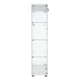 thumbnail image 3 of Tall Glass Display Case with 4 Shelves | Battery-Powered LED Lights for Showcase | Thick Tempered Glass for Enhanced Safety | Lock for Keeping Items Secure, 3 of 3