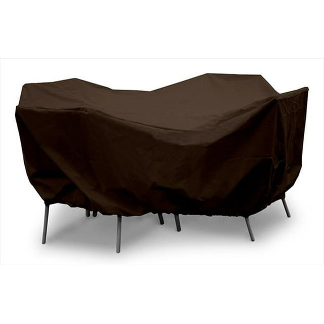 KoverRoos 94242 Weathermax 60 in. Round Table Dining Set Cover, Chocolate - 78 Dia x 38 H in.