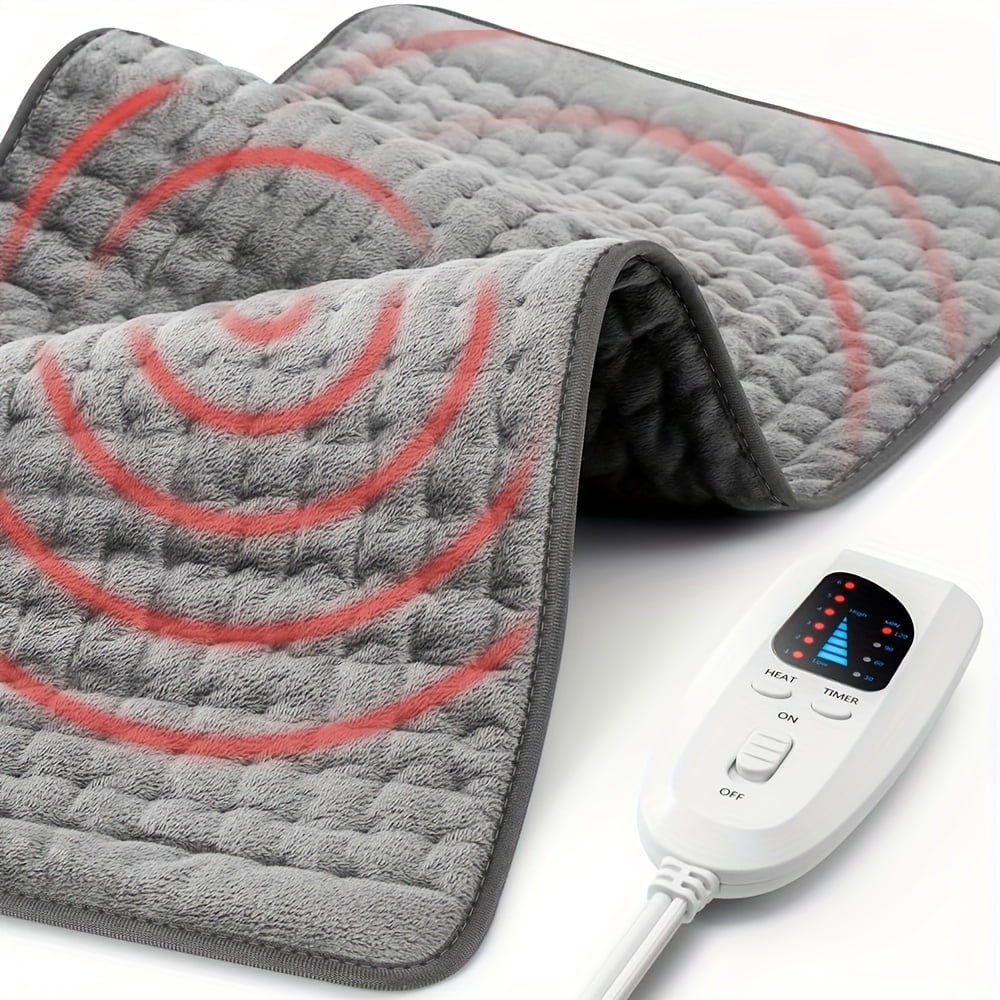 XINRUI Electric Heating Pad for Pain Relief – 6 Heat Settings, 4 Timers, Auto Shut-Off, Washable Fabric – Multiple Sizes – Ideal Gift for Men, Women & Dad.