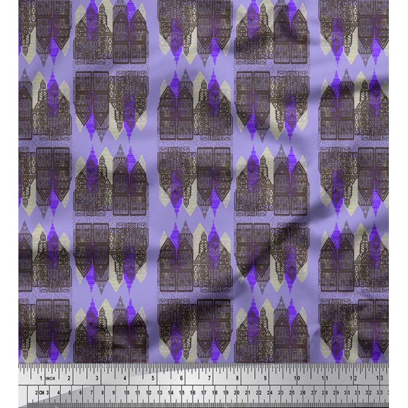 Soimoi Poly Georgette Fabric Architectural Structure Architectural Fabric Prints By Yard 42 Inch Wide