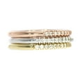 thumbnail image 5 of Stacking Diamond Rings Set Triple Band Engagement Eternity 14K Gold 0.60 TCW Ring Size 6US, 5 of 8