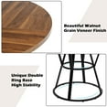 thumbnail image 4 of STHOUYN 47” Round Dinner Table for 4 6, Small Circle Dining Room Table with Metal Legs, Modern Farmhouse Rustic Kitchen Table for Living Room Apartment Restaurant (Brown), 4 of 9