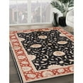 thumbnail image 3 of Ahgly Company Machine Washable Indoor Square Industrial Modern Night Red Area Rugs, 4' Square, 3 of 7