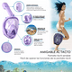 thumbnail image 2 of Máscara De Snorkel Con Bolsa Impermeable Morado Talla L/XL, 2 of 5
