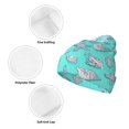thumbnail image 3 of Pofeuu Seashell And Starfish Print Beanie Hat for Men Women Knit Winter Hat Warm Cuffed Skull Beanie Slouchy Soft Unisex, 3 of 6