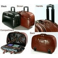 thumbnail image 4 of K-Cliffs Genuine Leather Rolling Briefcase Travel Luggage Laptop Bag, Brown Unisex, 4 of 6