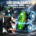 thumbnail image 3 of YCFUN RC Monster Truck Toy with 360° Spins, Music and LED Car Shell & Wheels, Dinosaur Toy RC Car for Kids Boys Ages 3+ (Green), 3 of 5