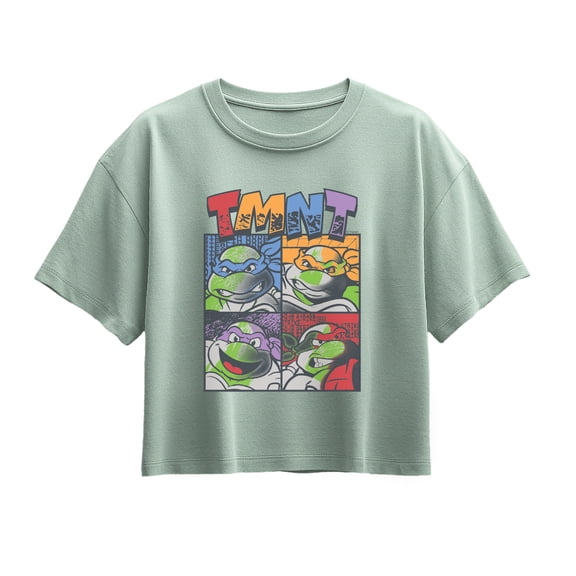 Teenage Mutant Ninja Turtles - Grunge Grid - Youth Girls Boxy T-Shirt
