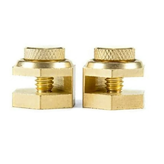 Swanson Tool Co 2-Pack of Solid Brass Stair Gauges, Model SG0020, gold colored