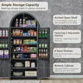 thumbnail image 4 of SinCiDo Arched Pantry Storage Cabinet with 4 Fluted Wood Doors, 71" Modern Kitchen Organizer with 6 Doors Shelves & Adjustable Shelves, Versatile Cupboard for Kitchen Dining Room, 4 of 8