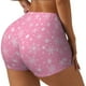 thumbnail image 1 of Fotbe Snowflake pink backgrounds Shorts Sin Costuras – Shorts Deportivos de Cintura Alta para Mujer, Elásticos para Gimnasio, Yoga, Running o Ciclismo-X-Large, 1 of 8