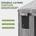 thumbnail image 5 of BaPiPro 12x20FT Heavy Duty Carport, Portable Outdoor Garage with Removable Sidewalls & All-Weather Metal Frame for Vehicle Parking, Gray, 5 of 8