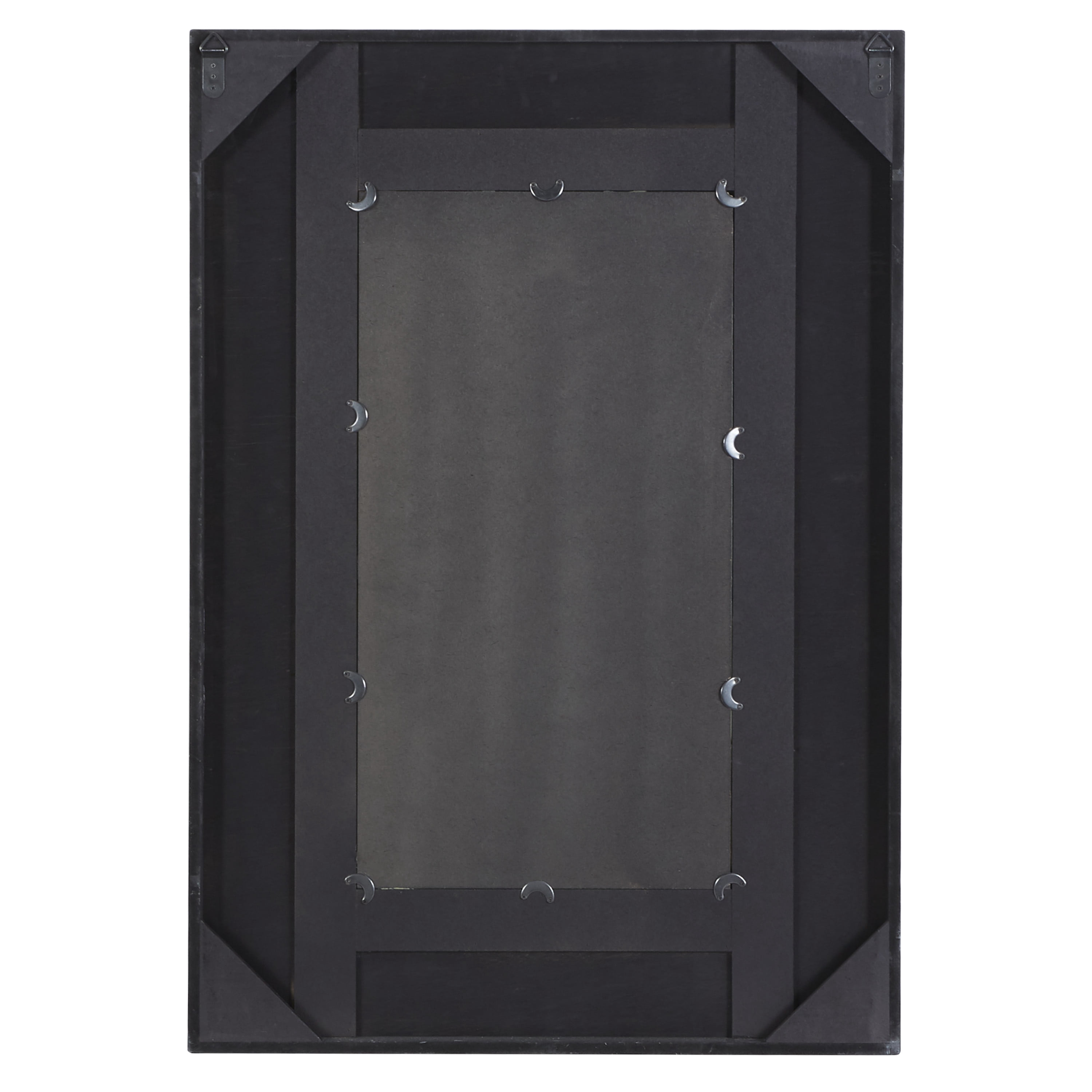 DecMode 28" x 40" Beige Wall Mirror with Diamond Pattern