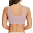 thumbnail image 3 of Tweang Wide Straps Bra Comfort Lightweight Bras with Support and Lift Sports Bras for Women Wireless Bras Wirefree Bras Wide Adjustable Straps Supportive Bralettes High Stretch Pink 2XL, 3 of 8
