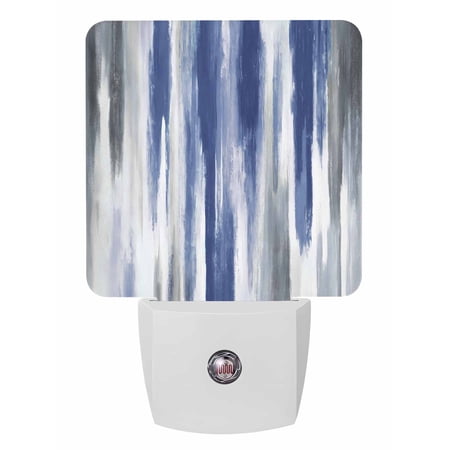 Night Lights Auto Sensor Navy Blue Grey Plug-in LED Nightlights Lamp Dusk to Dawn for Living Room Bedroom Bathroom Hallway Stairways Home Wall Decor Abstract Art Texture Night Light