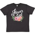 thumbnail image 3 of Inktastic Flower Girl Hand Lettering with Flowers Illustration Youth T-Shirt, 3 of 5