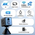 thumbnail image 2 of GJX Upgraded 5Ghz Wifi 4K Spy Camera,Mini Hidden Camera with Long Battery Life,Night Vision,Motion Detection,Cloud Storage,Wireless Indoor Nanny Cam for Home Security, 2 of 7