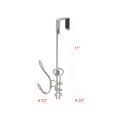 thumbnail image 6 of (4 pack) Mainstays Metal Double Over the Door Towel Hook, Satin Nickel, 6 of 12