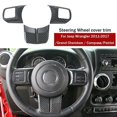 thumbnail image 2 of Carbon Fiber Steering Wheel Decoration Trim for JK Compass Grand 2011-2017, 2 of 5