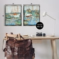 thumbnail image 4 of Stupell Industries Marina Ships Reflection Transportation Painting Gray Floater Framed Canvas Art Print Wall Art, 25 x 31, Set of 2, 4 of 10