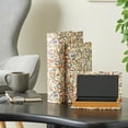 thumbnail image 2 of DecMode Faux Book Storage Multi Colored Fabric Decorative Box, 3 Count, 2 of 9