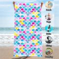 thumbnail image 6 of Suncoda Microfiber Beach Towel Oversized Lightweight Quick Dry Colorful Beach Towel Sand Proof Absorbent Beach Blanket Multi-Purpose Towel for Travel Swimming Pool 27x59 inch, 6 of 8