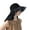 Black, variant on Womens Mesh Panel Wide Brim Sun Hat with Back Flap UV Protection and Tie Detail for Outdoor Activities - Beige