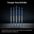 thumbnail image 4 of Speravity Broca helicoidal triangular, juego de perforación multifuncional, suministros de carpintería, azul para baldosas de cerámica, Herramientas y ferretería 8 mm, 4 of 6