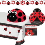 Creative Converting Red Ladybug Fancy Birthday Party Kit, 27 Count