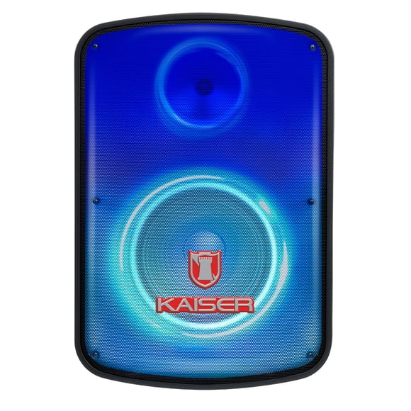 Bocina Bluetooth Kaiser KSW-4115MX de 15 pulgadas 25 000 W PMPO con Tripié y Micrófono Alámbrico
