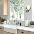 thumbnail image 5 of Green Tie Up Curtains for Windows, Adjustable Balloon Window Shades, Eucalyptus Leaves Kitchen Window Treatments Farmhouse Short Curtains with Rod Pocket 42"x45", 5 of 8
