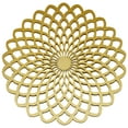 thumbnail image 6 of Gold Wood Carved Trivet Round Placemats for Dining Table Heat Resistant Easy to Care Table Mats Kitchen and Décor Set of 2 Pieces, 6 of 7