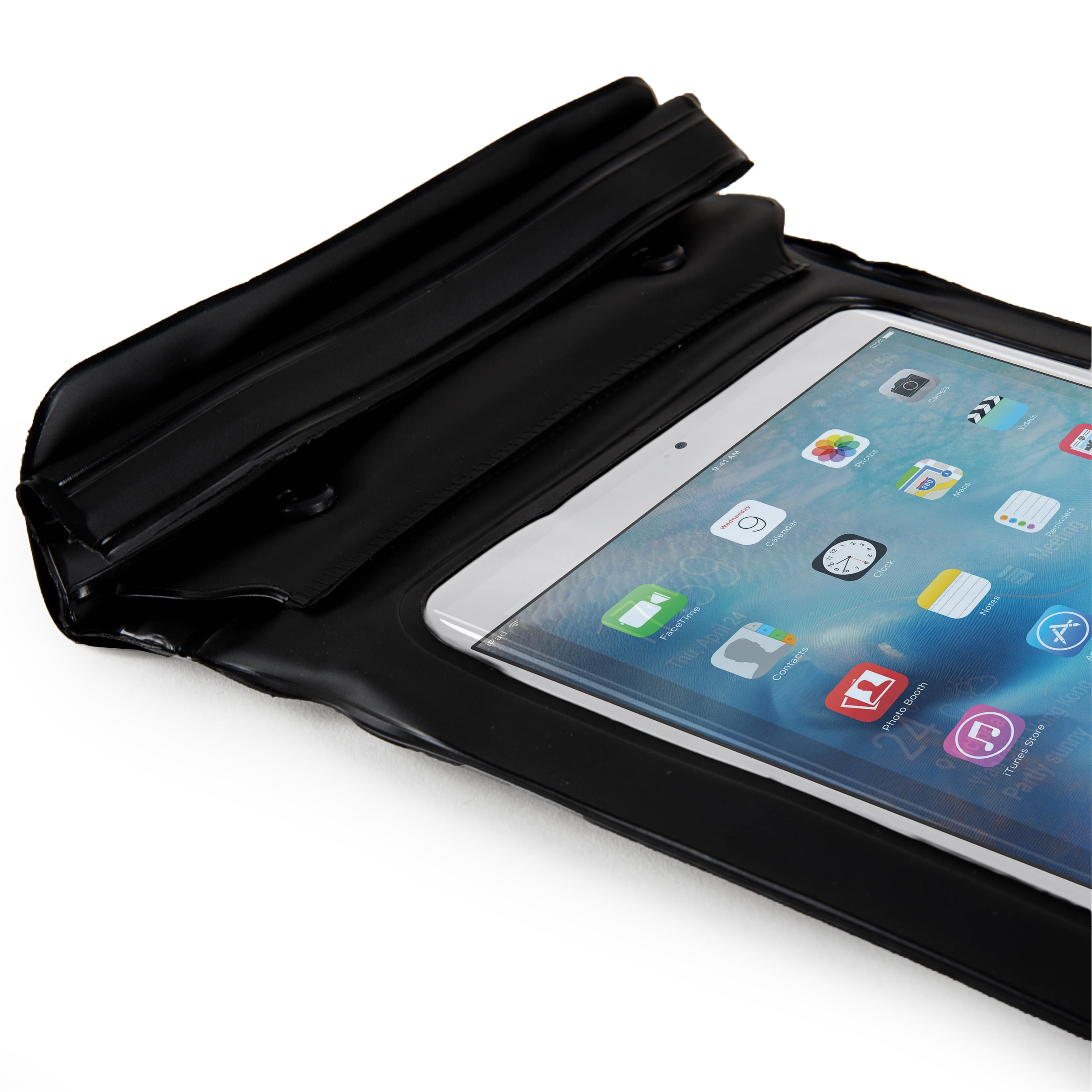 Waterproof Triple Vinyl Zip Seal Carrying Bag with Removable Lanyard for Apple iPad Pro / iPad Air 2 / iPad 4th Generation